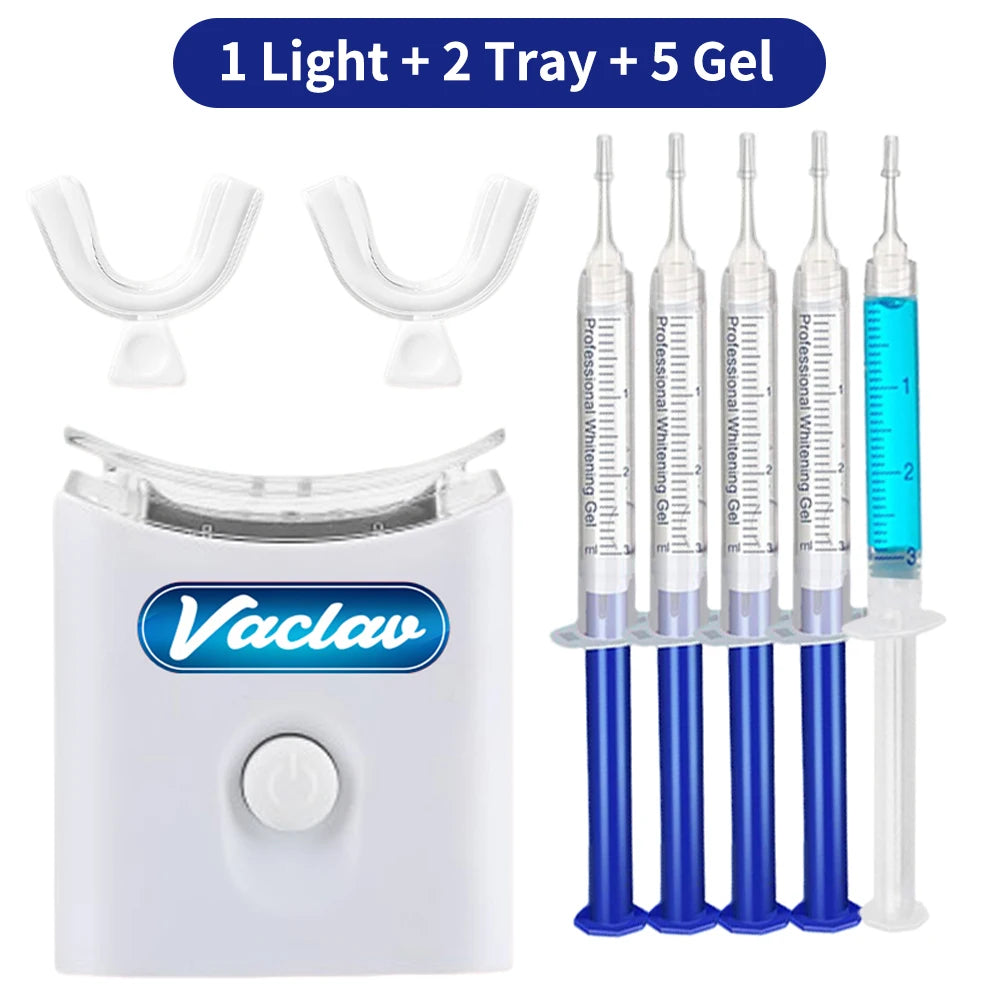 Teeth Whitening Gel Kit with LED light