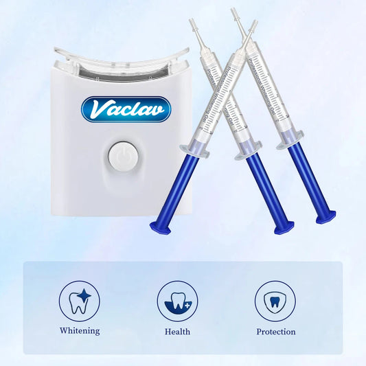 Teeth Whitening Gel Kit with LED light