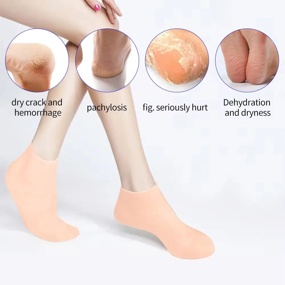 Hand & Feet SPA Socks & Gloves with Anti Slip Silicone