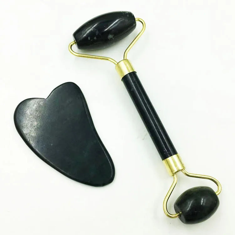Guaflow™ Natural Stone Gua Sha & Jade Roller Set MedikStat