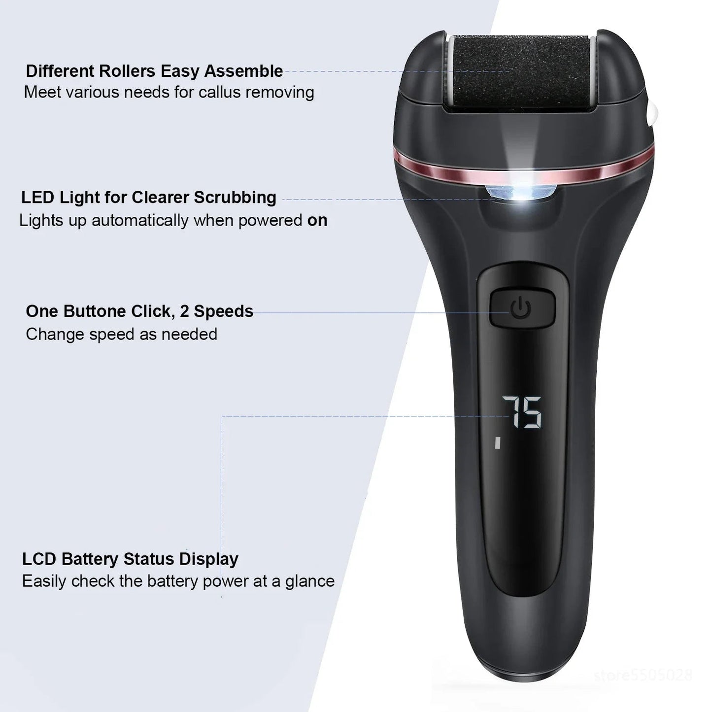 PediFix™ Rechargeable Electric Foot File Grinder MedikStat