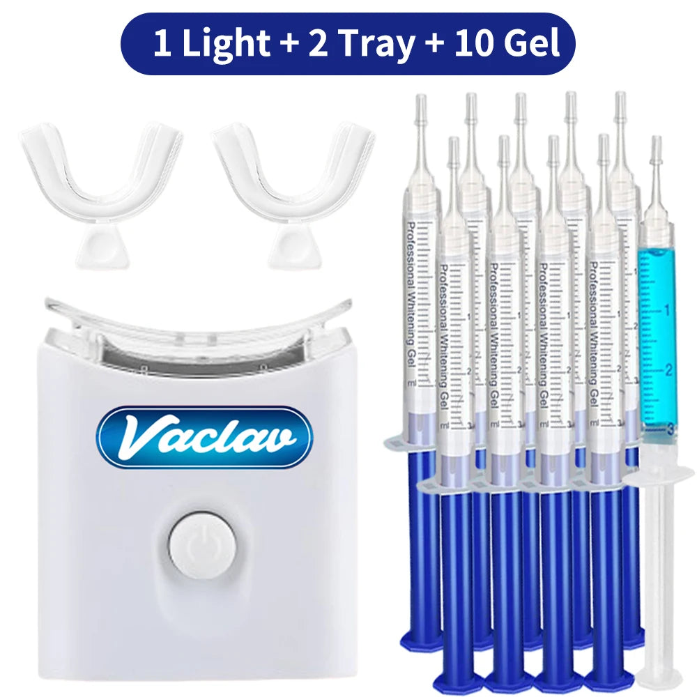 Teeth Whitening Gel Kit with LED light