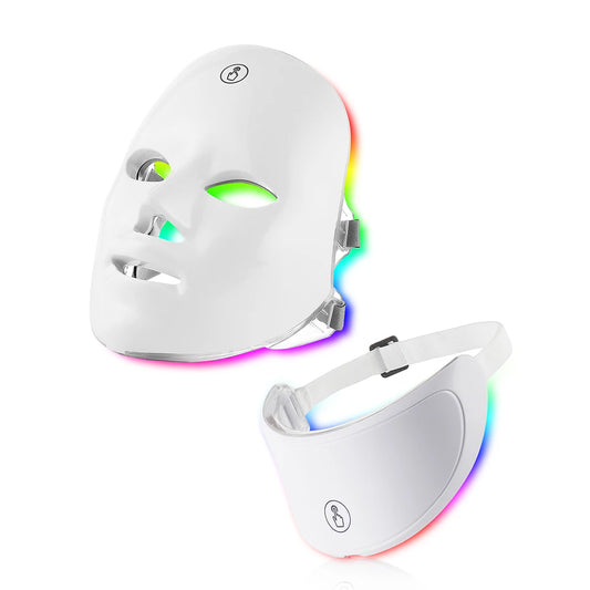 7-Colour LED Face &amp; Neck Light Therapy Mask
