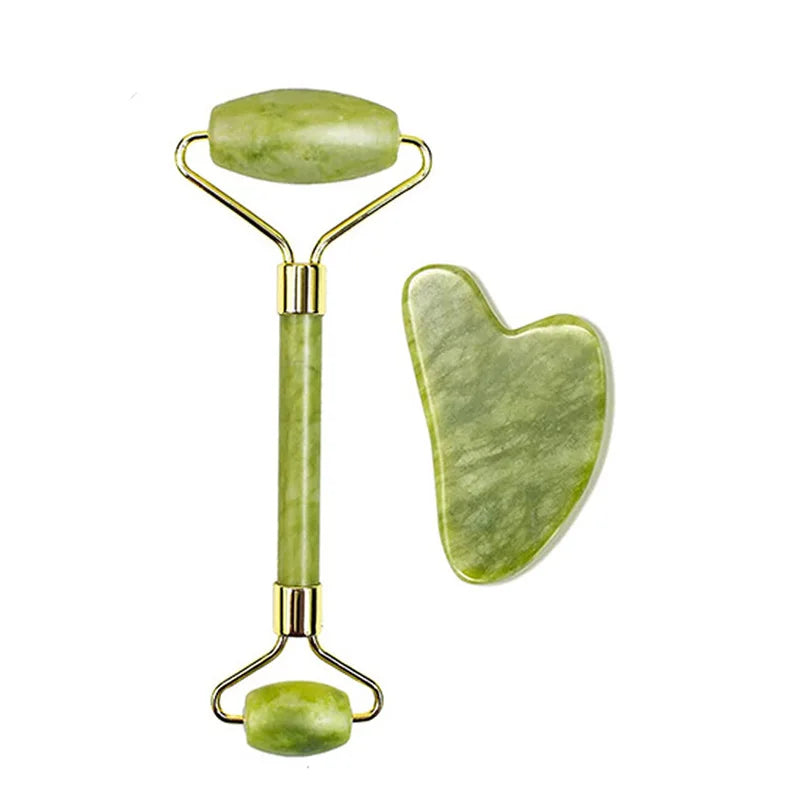 Guaflow™ Natural Stone Gua Sha & Jade Roller Set MedikStat