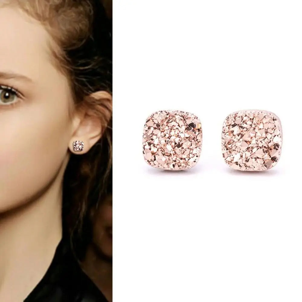 Acupuncture Magnetic Germanium Stud Earrings