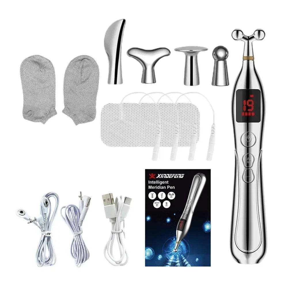 Meridian Acupuncture Pen with Electronic Laser Pointer TENS, EMS set