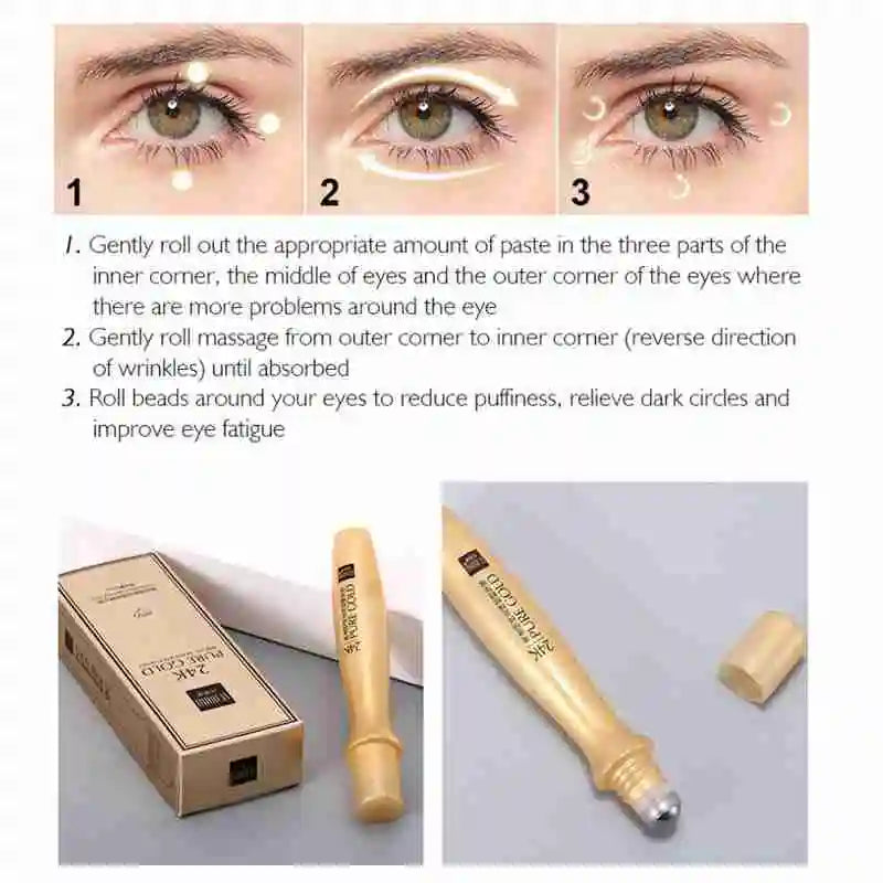 Luxorile™ 24K Gold Bright Eye Roller MedikStat