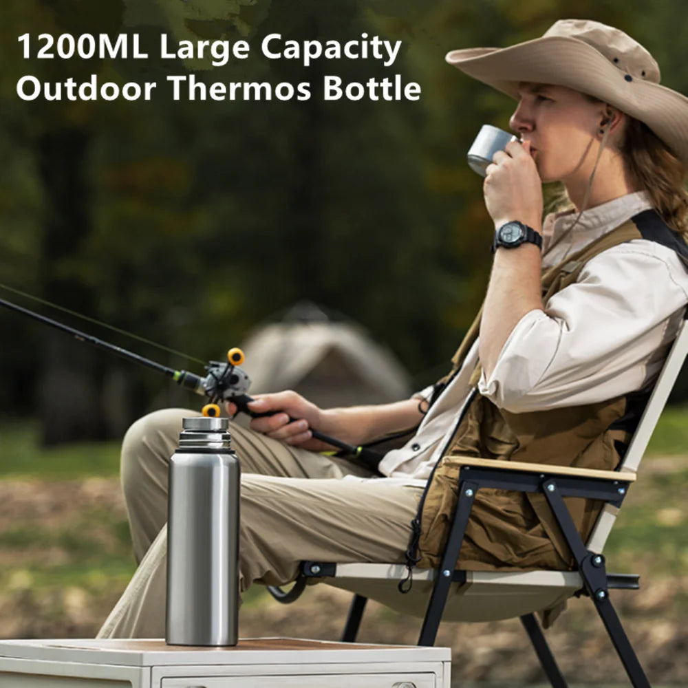 ThermaSmart™ 1200ml Smart Temperature Display Vacuum Flask MedikStat