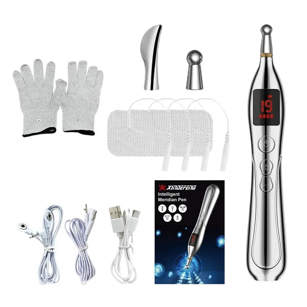 Meridian Acupuncture Pen with Electronic Laser Pointer TENS, EMS set