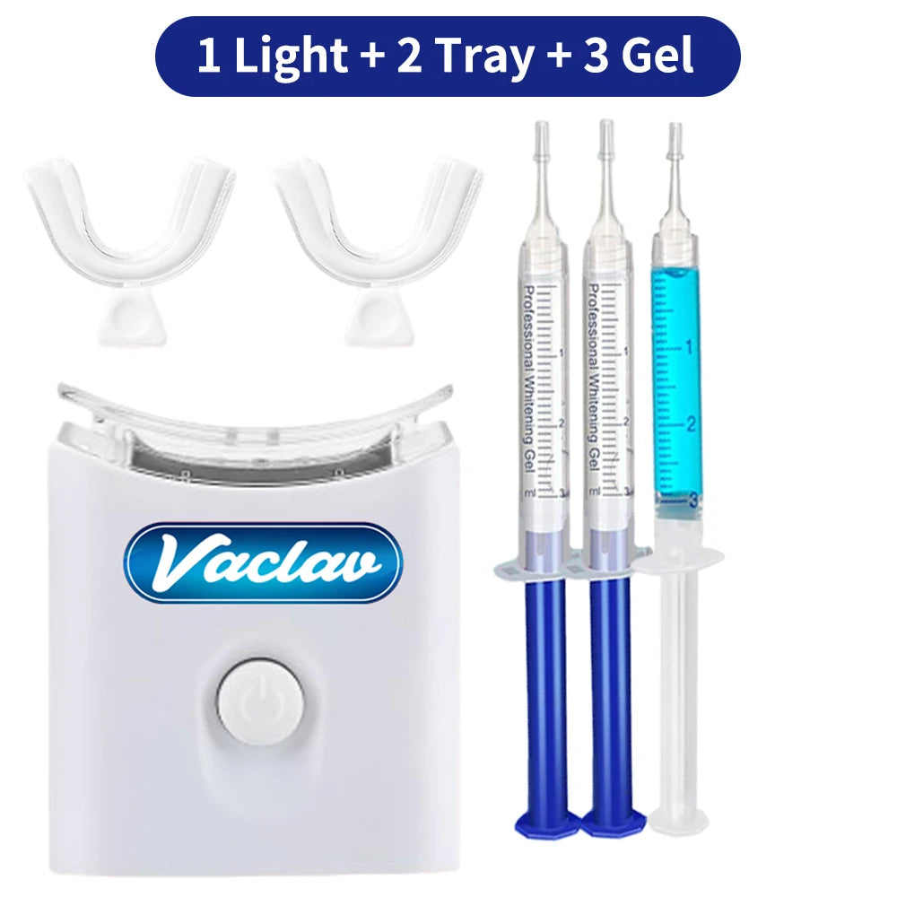 Teeth Whitening Gel Kit with LED light