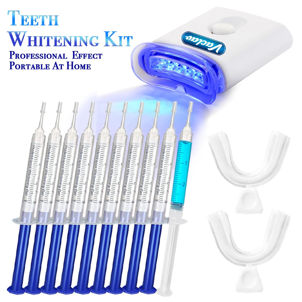 Teeth Whitening Gel Kit with LED light