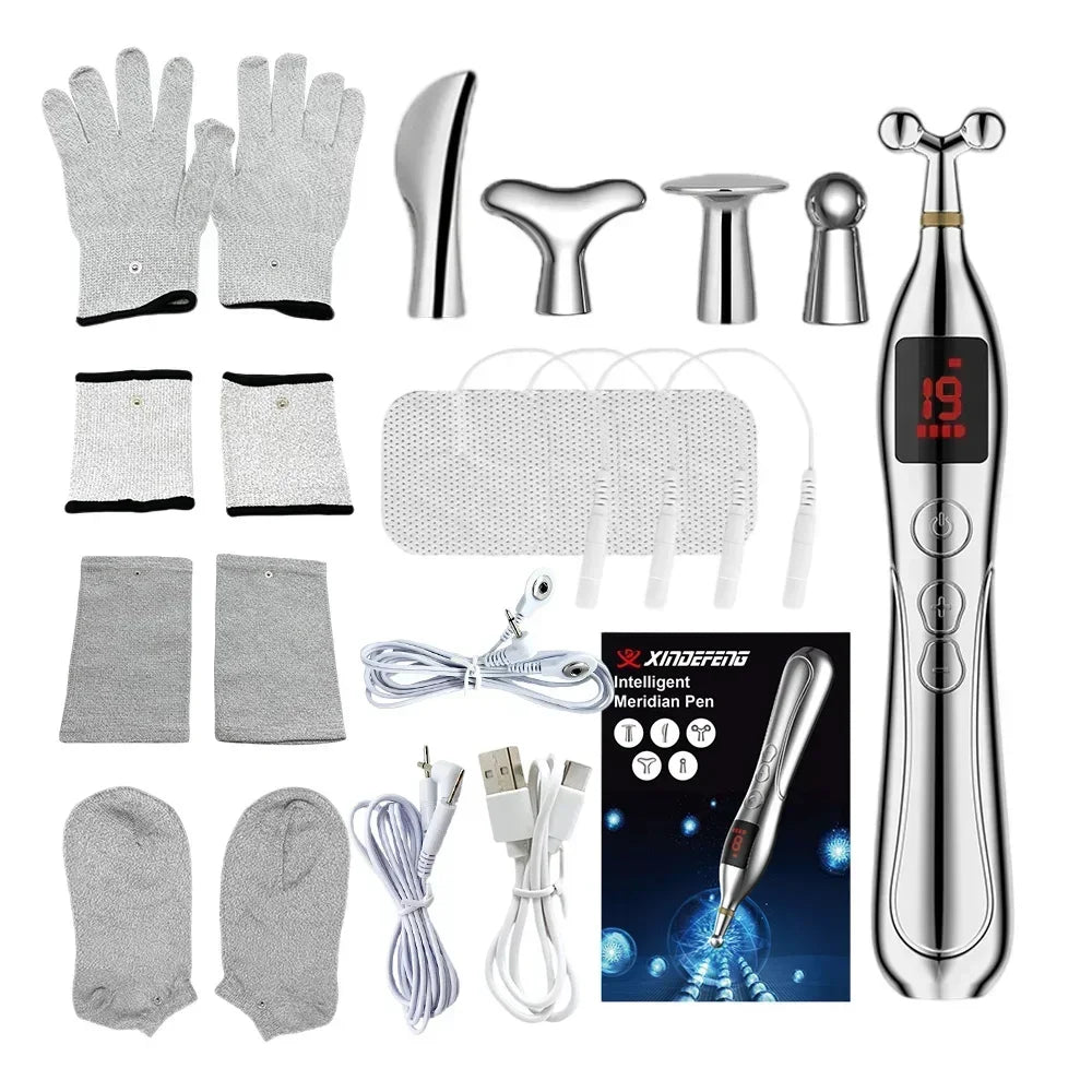 Meridian Acupuncture Pen with Electronic Laser Pointer TENS, EMS set