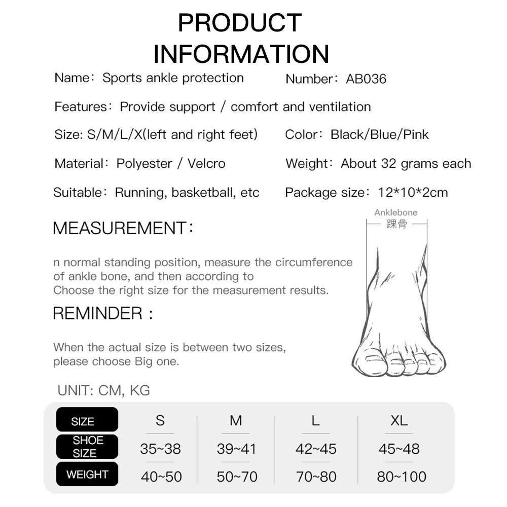 Elastic Ankle Brace Compression Sleeve