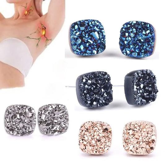 Acupuncture Magnetic Germanium Stud Earrings