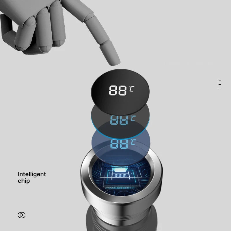 ThermaSmart™ 1200ml Smart Temperature Display Vacuum Flask MedikStat