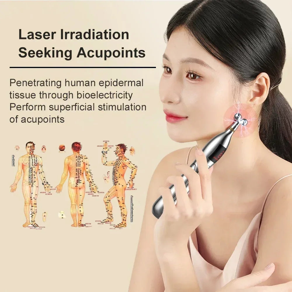 Meridian Acupuncture Pen with Electronic Laser Pointer TENS, EMS set