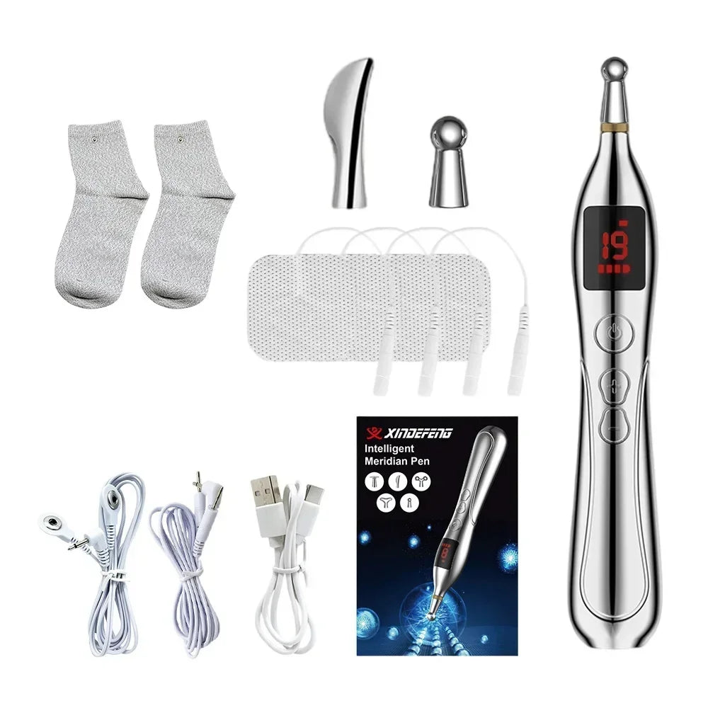 Meridian Acupuncture Pen with Electronic Laser Pointer TENS, EMS set