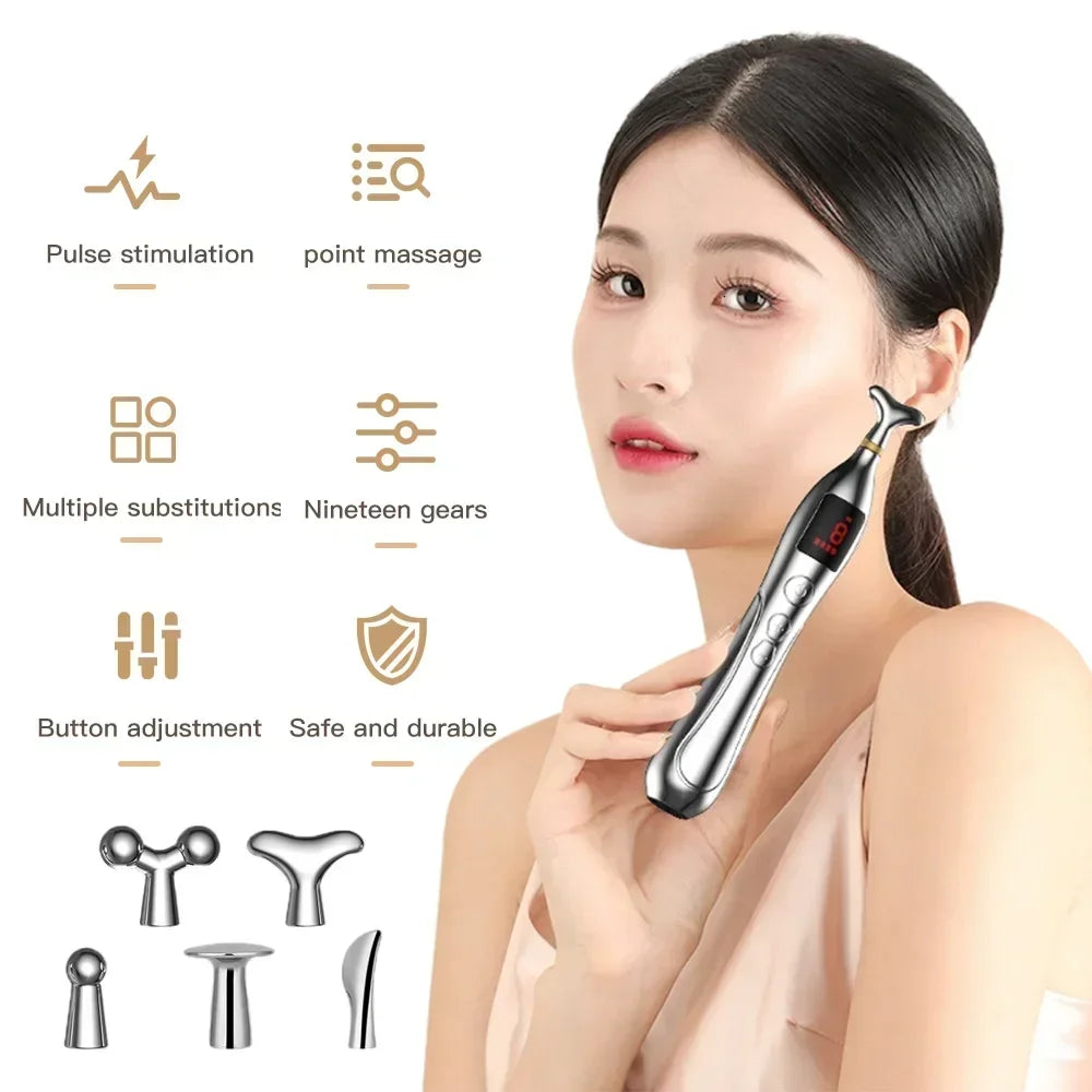 Meridian Acupuncture Pen with Electronic Laser Pointer TENS, EMS set