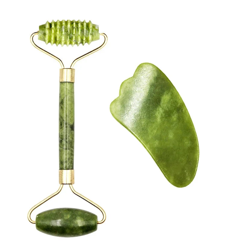 Guaflow™ Natural Stone Gua Sha & Jade Roller Set MedikStat