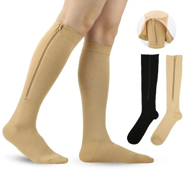 Zipper Compression Socks Unisex